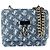 Borsa a tracolla Jimmy Choo Micro Avenue Quad in Denim Blue