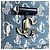 Borsa a tracolla Jimmy Choo Micro Avenue Quad in Denim Blue - vista 11