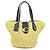 Bolso Coach de cuero y rafia Negro