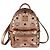 Mochila de couro MCM em Pink Beige Bege