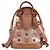 Mochila de couro MCM em Pink Beige Bege - vista 3