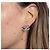 Chanel CC Logo Ohrstecker aus silberfarbenem Metall Weiß Anthrazitgrau - Ansicht 7