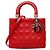 Borsa Christian Dior Lady Dior Cannage Rosso
