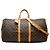 Louis Vuitton Monogram Keepall Bandoulière 55 Boston Bag Marrone