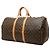 Louis Vuitton Monogram Keepall Bandoulière 55 Boston Bag Marrone - vista 2