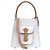 Borsa a tracolla verticale in pelle rigida 2-Way Vivienne Westwood Bianco