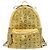 Zaino in pelle goffrata oro MCM D'oro
