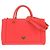 Bolso de mano de cuero rojo 2-Way MCM Logo Roja