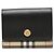 Cartera Tri-fold Burberry Nova Check Negro Beige