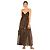 Zimmermann Vestido Maxi a Rayas Castaño Negro Dorado