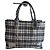 Sandro Borsa Tote a Quadretti in Lana e Cotone Bianco Multicolore
