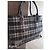Sandro Borsa Tote a Quadretti in Lana e Cotone Bianco Multicolore - vista 3