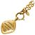 Colar com Pendente de Corrente Chanel Cambon Dourado