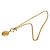 Colar com Pendente de Corrente Chanel Cambon Dourado - vista 6