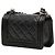 Borsa a tracolla Chanel Boy in pelle nera Nero - vista 2