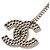 Collana a catena Chanel Coco Mark Punching Argento