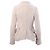 Ann Demeulemeester Ivory Asymmetric Stand Collar Suede-Effect Blazer Cream - view 3