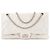 CHANEL - Borsa a tracolla 2.55 Chanel in pelle stropicciata metallizzata argento Metallico