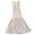 Vestido Alaïa Bege em Malha Plissada
