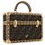 Borsa Vanity Trunk FENDI in tela Zucca e pelle Nero Marrone Auth 204326SAM