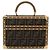 Borsa Vanity Trunk FENDI in tela Zucca e pelle Nero Marrone Auth 204326SAM - vista 2