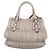 Borsa a mano Prada Gathered in pelle 2way Beige Silver Auth 201361V Argento - vista 2