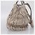 Borsa a mano Prada Gathered in pelle 2way Beige Silver Auth 201361V Argento - vista 3