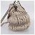 Borsa a mano Prada Gathered in pelle 2way Beige Silver Auth 201361V Argento - vista 4