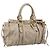 Miu Miu Handtasche Leder 2way Beige Gold Auth 204331V Golden