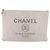 Borsa a pochette CHANEL Deauville in paglia Grigio Argento CC Auth ka6238A Marrone - vista 13