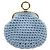 Portamonete FENDI Canvas Azzurro Oro Auth 203623M D'oro Blu chiaro - vista 2