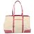 PRADA Tote Bag Canvas Ivory Silver Auth 201353V Silvery Cream - view 2