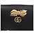 Portafoglio lungo GUCCI Bow in pelle nera e oro 524291 Auth 204782A Nero D'oro - vista 17