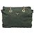 Bolsa de Ombro com Corrente PRADA Nylon Khaki Gold Auth 203875 Dourado Caqui - vista 13