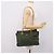 Bolsa de Ombro com Corrente PRADA Nylon Khaki Gold Auth 203875 Dourado Caqui - vista 24