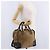 Borsa a mano LOEWE Amazona 32 in camoscio beige tono oro Auth ka6290 - vista 37
