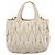 Borsa Miu Miu Matelassé in pelle verniciata 2way White Gold Auth 204394 Bianco D'oro - vista 2