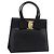 Borsa Salvatore Ferragamo Vala in pelle nera e oro autentica 205098 Nero D'oro