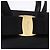 Borsa Salvatore Ferragamo Vala in pelle nera e oro autentica 205098 Nero D'oro - vista 19