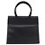 Borsa Salvatore Ferragamo Vala in pelle nera e oro autentica 205098 Nero D'oro - vista 3