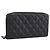 Portafoglio lungo CHANEL Matelasse in pelle nera CC Auth 204111V Nero