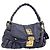 Borsa a mano Miu Miu Matelassé in pelle 2way Navy tono oro Auth 167624V Blu navy