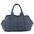 Bolsa de mão PRADA Canapa MM Denim Blue Gold Auth 201449 Azul Dourado - vista 13