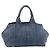 Bolsa de mão PRADA Canapa MM Denim Blue Gold Auth 201449 Azul Dourado - vista 2