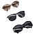 Set de 3 gafas de sol Christian Dior PRADA Salvatore Ferragamo Negro Auth BA15687 Castaño
