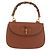 Borsa a mano GUCCI Bamboo in pelle marrone e oro 000 46 0188 Auth 204148V D'oro - vista 13