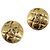 Orecchini CHANEL Matelasse metallo Gold CC Auth BA15827 D'oro