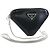 PRADA Schultertasche mit Kette aus Leder Schwarz Silber Auth 200384V
