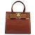 Borsa Salvatore Ferragamo Vala in pelle marrone e oro autentica 205097 D'oro - vista 13