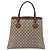 Borsa Tote GUCCI GG Supreme PVC Beige Gold Auth 203643 D'oro - vista 2